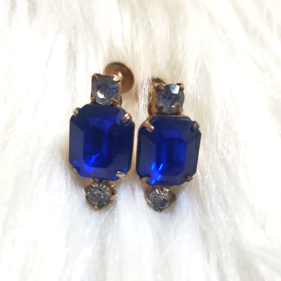 Blue Diamond Earrings